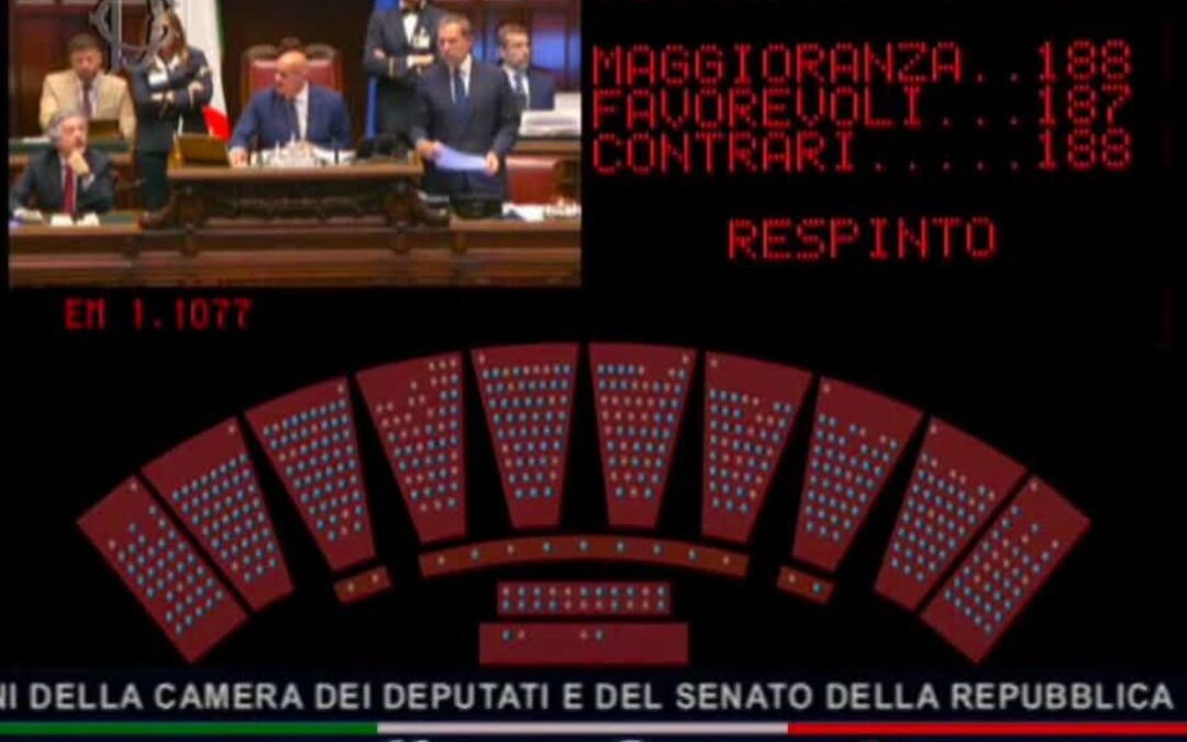 188 a 187 alla Camera: bocciate le preferenze. Perdono gli italiani, vincono le segreterie dei partiti.